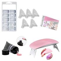 Kit Unha Polygel Poligel Cabine Mini Sun Presilhas Acrilica