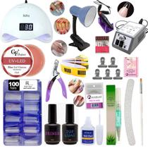 Kit Unhas De Gel Completo Profissional Fibras Cabine Led - Garota Bonita