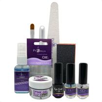 Kit Unhas de Gel Fibra de vidro Piu Bella Mini completo 8un - PIUBELLA