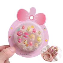 Kit Unhas Infantis com Pulseira - Autocolantes e Decoradas Kit Unhas Infantis com Pulseira - Autocolantes e Decoradas