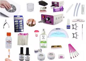 Kit Unhas Manicure Gel Acrigel Cabine Led Sugado Motor Completo - New Earth - NE