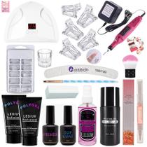 Kit Unhas Poligel Polygel Alongamento Completo Motor Caneta