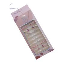 Kit Unhas Postiças Delicadas Borboletas
