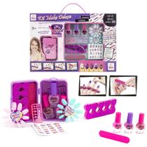 Kit Unhas Postiças Infantis Deluxe Conjunto Fashion Mega compras