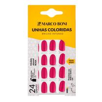 Kit Unhas Postiças Sem Cola 24Un Modelo Almond Marco Boni