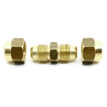 Kit União Niple Latão 5/8 Sae Tubo Cobre C/ Porcas