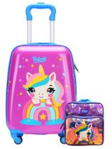 Kit Unicórnio Mini Mala Viagem Bordo + Lancheira Térmica Kit Unicórnio Mini Mala Viagem Bordo + Lancheira Térmica