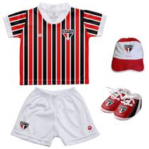 Kit Uniforme Bebê do São Paulo Torcida Baby - 015s