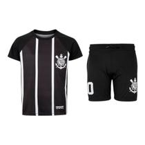 Kit Uniforme Do Corinthians Infantil Camiseta + Calção Kit Uniforme Do Corinthians Infantil Camiseta + Calção