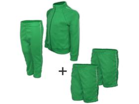 Kit Uniforme Escolar Helanca Elanca Completo Verde Bandeira