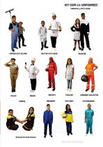 Kit uniformes das profissões com 16 peças