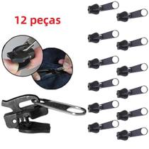 Kit Universal De Reparo De Zíper, 12 Peças, 3 Tamanhos, Correção Instantânea, Resgate De Dentes