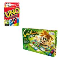 Kit Uno Jogo De Cartas Baralho + Jogo Tabuleiro Cuca Legal