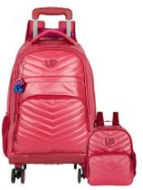 Kit Up4You Metalizado Mochila Rodas Costas + Lancheira