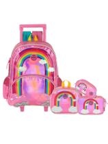 Kit Up4You Mochila Rodas Lancheira Estojo Box E Triplo