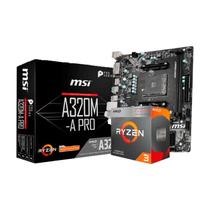 Kit Upgrade AMD Ryzen 3 3200G / Placa Mãe MSI A320M-A Pro