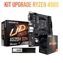 Kit Upgrade Amd Ryzen 5 4500 + 8GB Memória + Placa Mãe A520