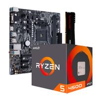 Kit upgrade amd ryzen 5 4500, placa mãe a320m prime asus, 8gb ddr4, neologic - nli84047