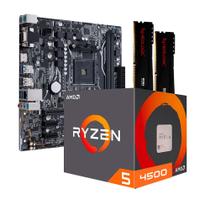 Kit upgrade amd ryzen 5 4500, placa mãe a520m , 16gb ddr4, neologic - nli84048