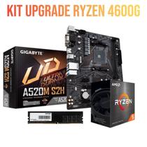 Kit Upgrade Amd Ryzen 5 4600G + 8GB Memória + Placa Mãe A520