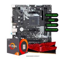 Kit Upgrade AMD Ryzen 5 4600G Vega 7 Placa Mãe A520 Memória Ram 16GB DDR4