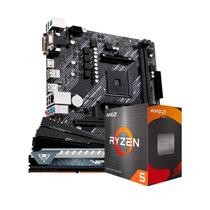 Kit Upgrade AMD Ryzen 5 5600GT Placa Mãe A520M DDR4 Memória RAM 16GB 3200MHz