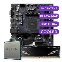 Kit Upgrade AMD Ryzen 5 5600GT Placa Mãe A520M DDR4 Memoria RAM 16gb