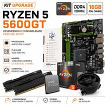 Kit Upgrade Amd Ryzen 5 5600gt, Placa mãe A520m, Memoria DDR4 16gb 3200mhz Dual Kit Upgrade Amd Ryzen 5 5600gt, Placa mãe A520m, Memoria DDR4 16gb 3200mhz Dual