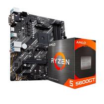 Kit Upgrade Amd Ryzen 5 5600GT Vega 7 Placa Mãe A520 Memória Ram 16GB DDR4