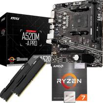 Kit Upgrade Amd Ryzen 7 5700g + A520m + 16gb 3200mhz Preto