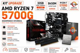Kit Upgrade Amd Ryzen 7 5700g + B450m Ddr4 + 32gb 3200mhz Preto