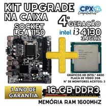 Kit Upgrade Core i3 4130 3.4GHZ, 16GB 1600MHz.