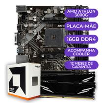 Kit Upgrade Gamer, AMD ATHLON 3000G, Placa mãe B450M, Memória Ram 16GB DDR4 - Mancer