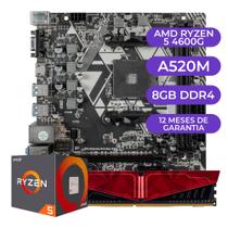 Kit Upgrade Gamer, AMD Ryzen 5 4600G, A520M, 8GB DDR4