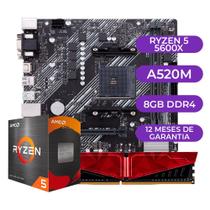 Kit Upgrade Gamer AMD Ryzen 5 5600X + A520M + 8GB DDR4