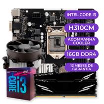 Kit Upgrade Gamer Intel Core i3-8100 + COOLER + H310CM, 16GB DDR4