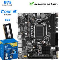 kit Upgrade Gamer Intel Core i5 3.4ghz+b75 8gb ram ssd 256