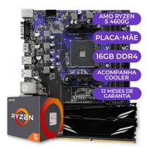 Kit Upgrade Gamer, Processador Ryzen 5 4600G, Placa Mãe, 16GB De Memória Ram DDR4 - Mancer