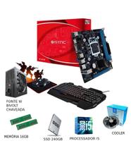 Kit upgrade i5 memória 16gb ssd 240gb cooler fonte atx gamer - ISYNC