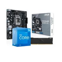 Kit Upgrade Intel i5 12400F, Placa Mãe Asus Prime H610M-CS, Memória RAM 8GB 3200MHz DDR4
