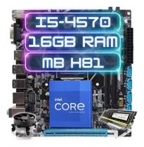Kit Upgrade Intel I5-4570 Placa Mãe H81 Ddr3 16gb