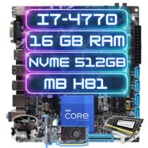 Kit Upgrade Intel I7-4770 + Ddr3 16gb + Nvme 512gb + Mb H81