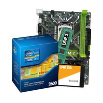 Kit Upgrade Lga1155 Placa Mãe B75 + 8Gb Ddr3 + Ssd 240 Gb