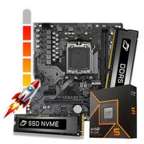 Kit Upgrade Processador AMD Ryzen 5 9600X + Placa Mãe B650MH + Memória 16GB DDR5 + 1TB SSD M.2