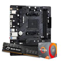 Kit Upgrade Processador AMD Ryzen 7 5700G + Placa Mãe ASrock A520M-HVS + Memória 8GB DDR4 (1x8GB)