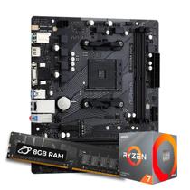 Kit Upgrade Processador AMD Ryzen 7 5700X + Placa Mãe ASrock A520M-HVS + Memória 8GB DDR4 (1x8GB) Kit Upgrade Processador AMD Ryzen 7 5700X + Placa Mãe ASrock A520M-HVS + Memória 8GB DDR4 (1x8GB)