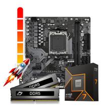 Kit Upgrade Processador AMD Ryzen 7 9700X + Placa Mãe B650MH + Memória 32GB DDR5 Kit Upgrade Processador AMD Ryzen 7 9700X + Placa Mãe B650MH + Memória 32GB DDR5