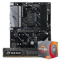 Kit Upgrade Processador Ryzen 7 5800X + Placa Mãe Asrock X570 Phantom Gaming 4 + Memória 8GB DDR4