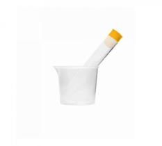Kit Urina com Tubo PP 12ml e Tampa Amarela Cralplast - Caixa com 5 unidades