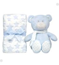 Kit Ursinho Buba com Manta Soninho Azul Kit Ursinho Buba com Manta Soninho Azul